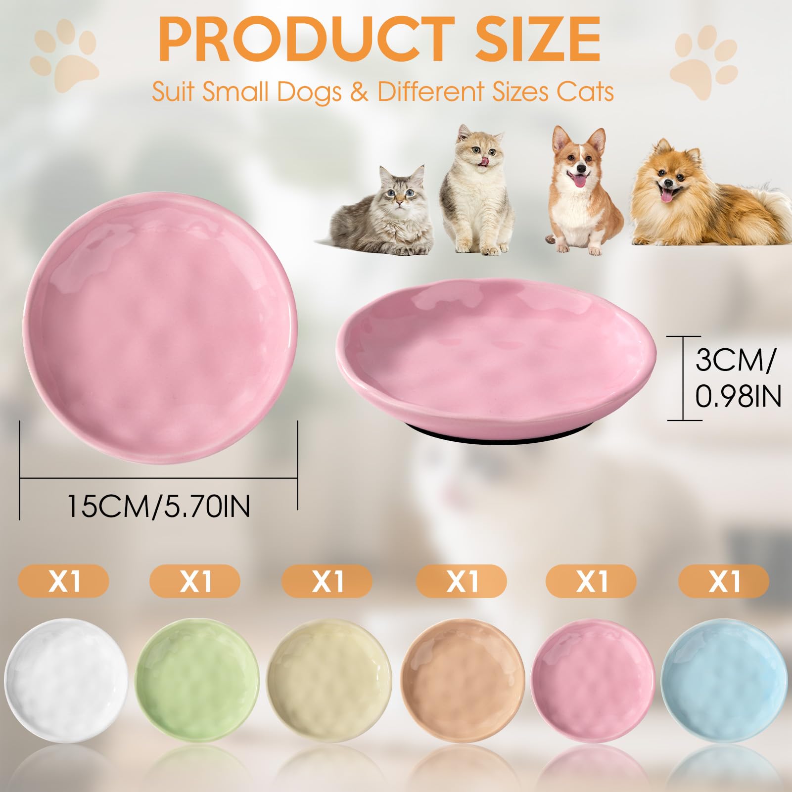 FoiiLiio, zestaw 6-częściowy; ceramiczna miska dla kota