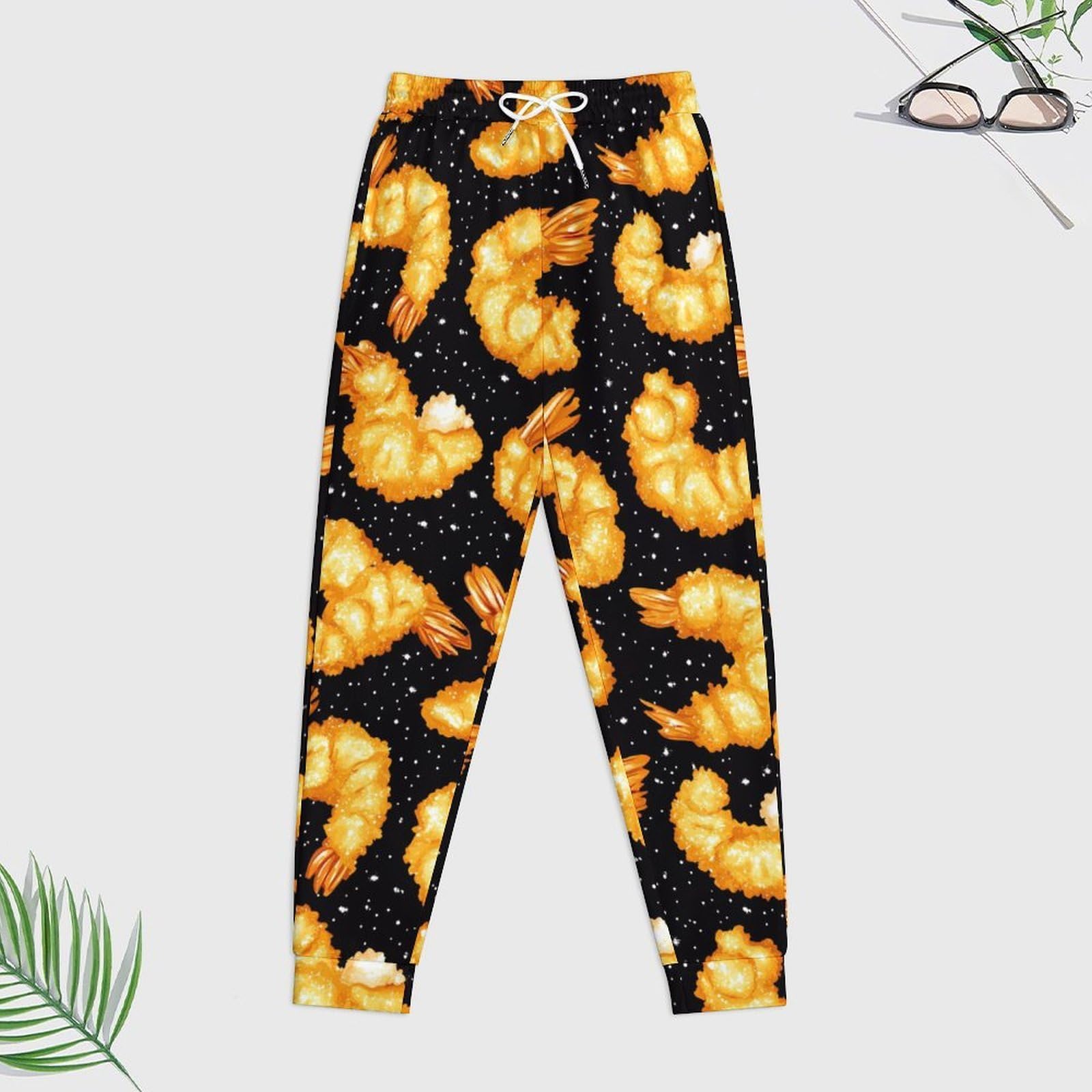 Gamberetti Golden Tute per gli Uomini Manica Lunga Felpa Con Cappuccio E Pantaloni Della Tuta Joggers Set Moda Tute