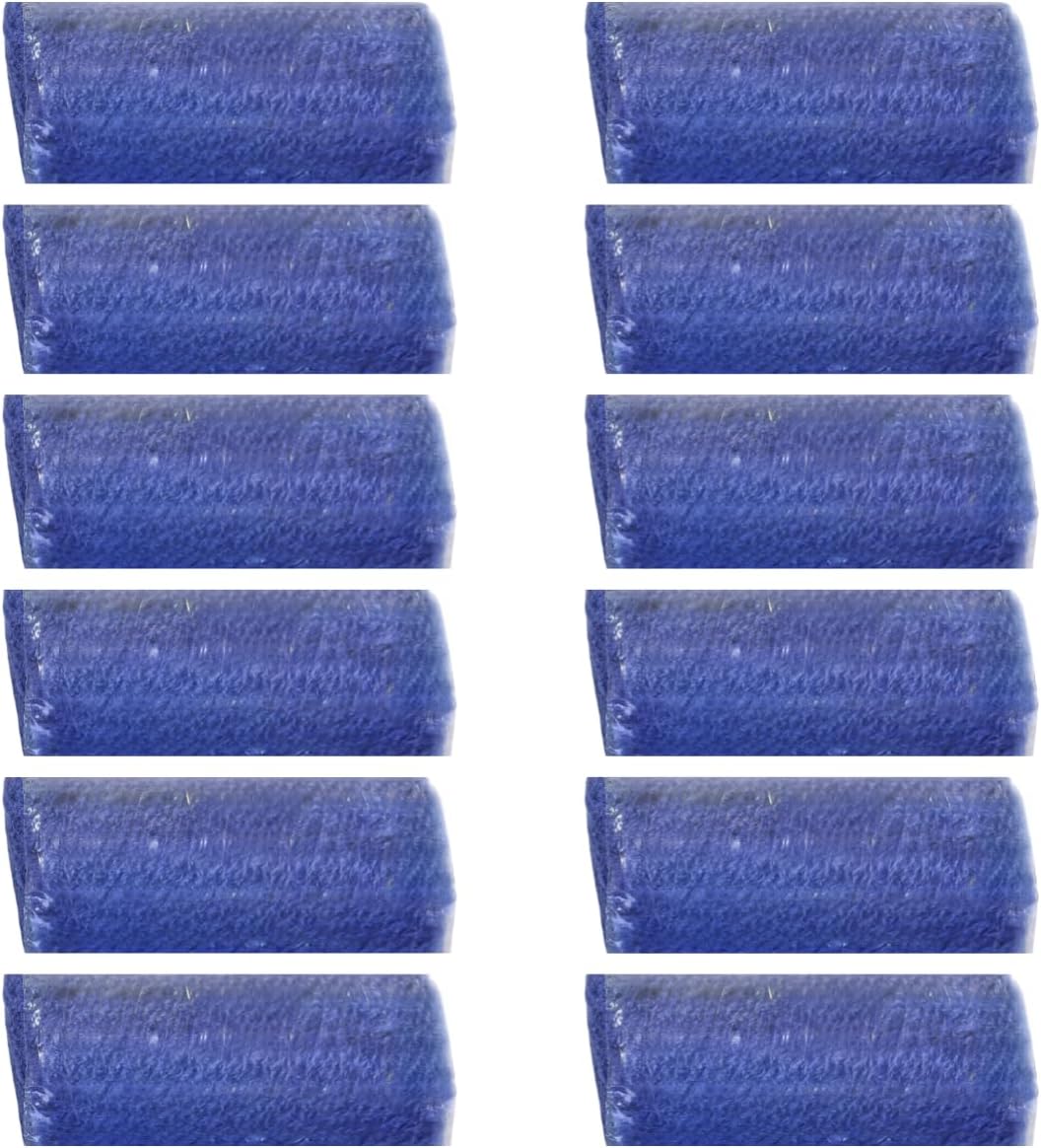 Yglnden 12 Rolls Latch Hook Kit Colorful Yarn Bundles Cut Rug DIY Latch Hook Yarn for Handmake Craft Sewing Knitting for Adults (Blue-28)