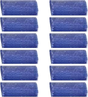 Yglnden 12 Rolls Latch Hook Kit Colorful Yarn Bundles Cut Rug DIY Latch Hook Yarn for Handmake Craft Sewing Knitting for Adults (Blue-28)