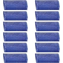 Yglnden 12 Rolls Latch Hook Kit Colorful Yarn Bundles Cut Rug DIY Latch Hook Yarn for Handmake Craft Sewing Knitting for Adults Blue-28