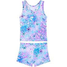 Girls Swimsuits Two Piece Tankini Multicolor Bathing Suits with Boyshort Summer Beach Swimwear Set