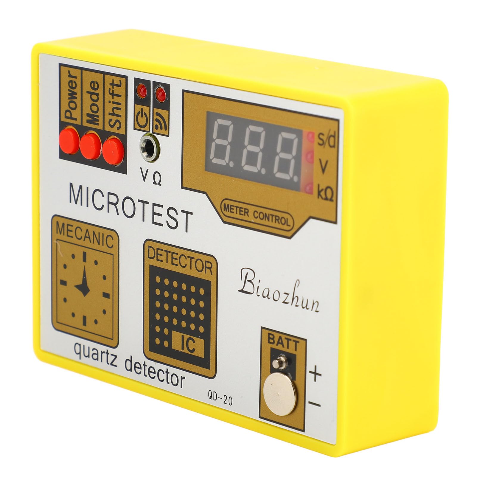 Tester Ruchu Zegarków Kwarcowych QD‑20, Wielofunkcyjny Przyrząd do Pomiaru Czasu, Demagnetyzator Zegarków, Chronograf, z Testerem dla Warsztatu Domowego