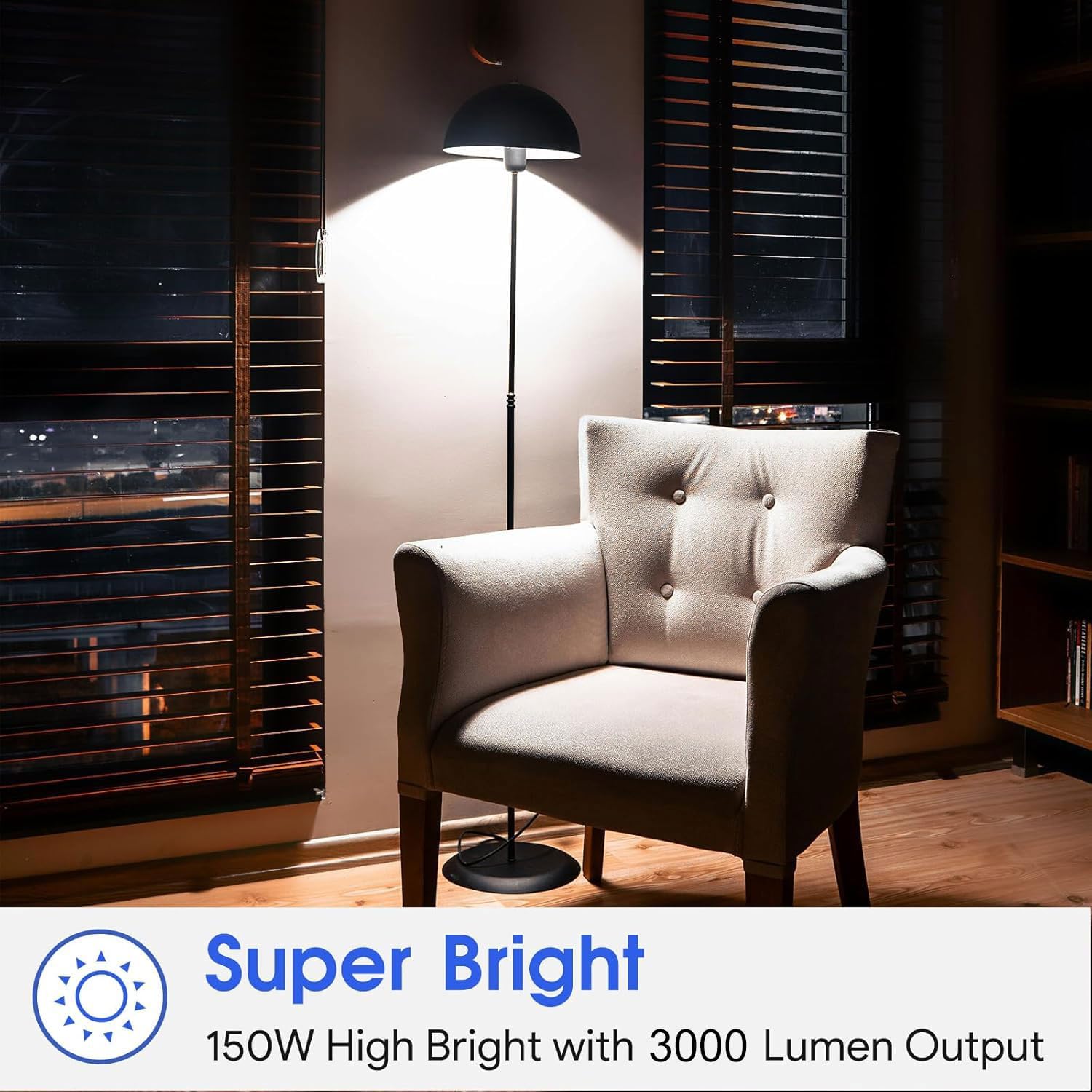 18W Super Bright LED Bulb, A21 Dimmable LED Light Bulb, Stable Heat Dissipation, 2,5000 Hour Lifespan, 3000 High Lumen, 150-200 Watt Equivalent, 5000K Daylight, E26 Porch Light Bulb, 4-Pack