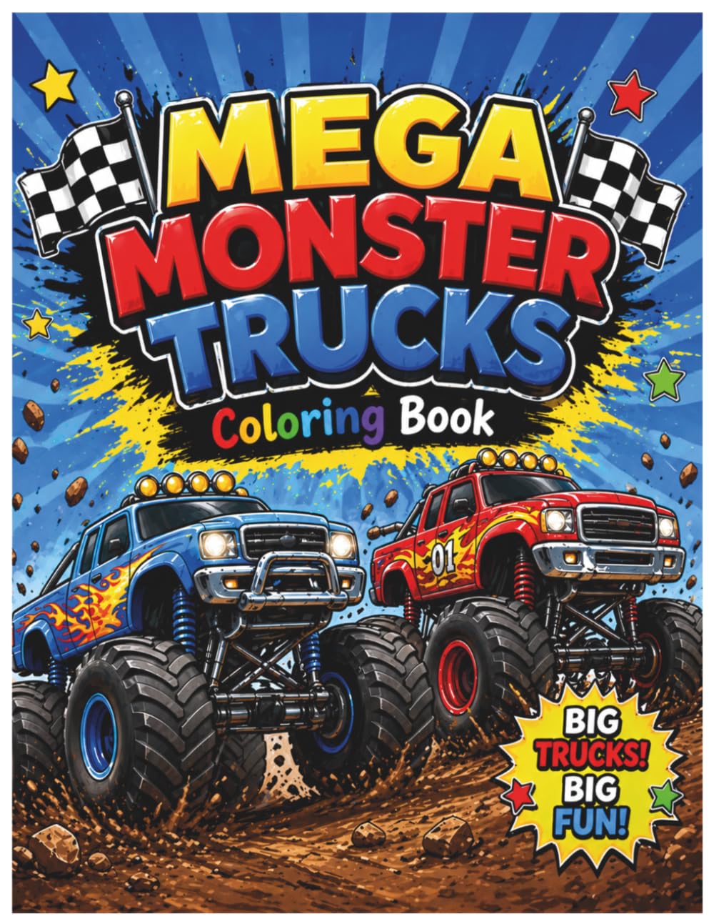 MEGA MONSTER TRUCKS Coloring Book