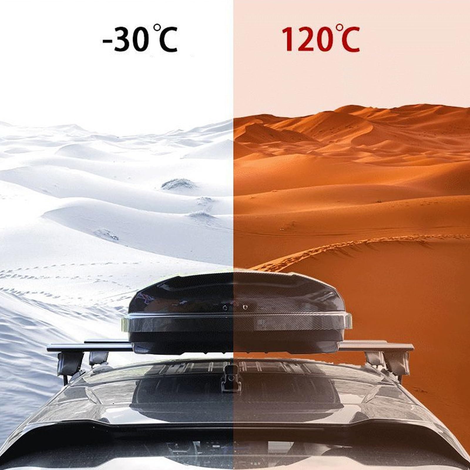 Cofre De Techo, portaequipajes rígido de 300L/480L/500L/550L con Llaves de Seguridad y Doble Apertura Lateral, Impermeable, para Coche, SUV y Furgoneta(Black,151x72x36cm)