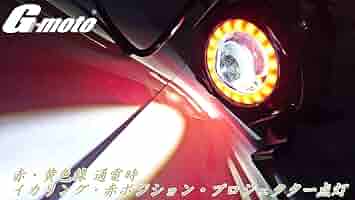 Vortex 赤/黒 FD LEDライト Amazon | Z1-3MRD 赤 イカリング ポジション 付き 3段階点灯 LED