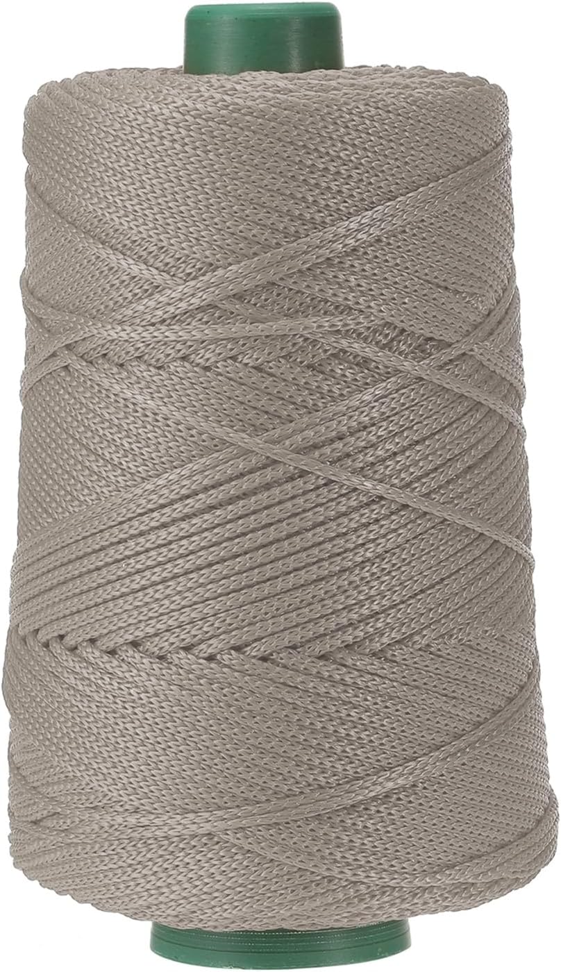 YELARXI Polyester Macrame Cord, 3mm x 219 Yards Polypropylene Macrame Cords Braided Craft Crochet Bag Rope Yarn Fit for DIY Wall Hangers Hats Purses Rug Knitter - (Light Brown)