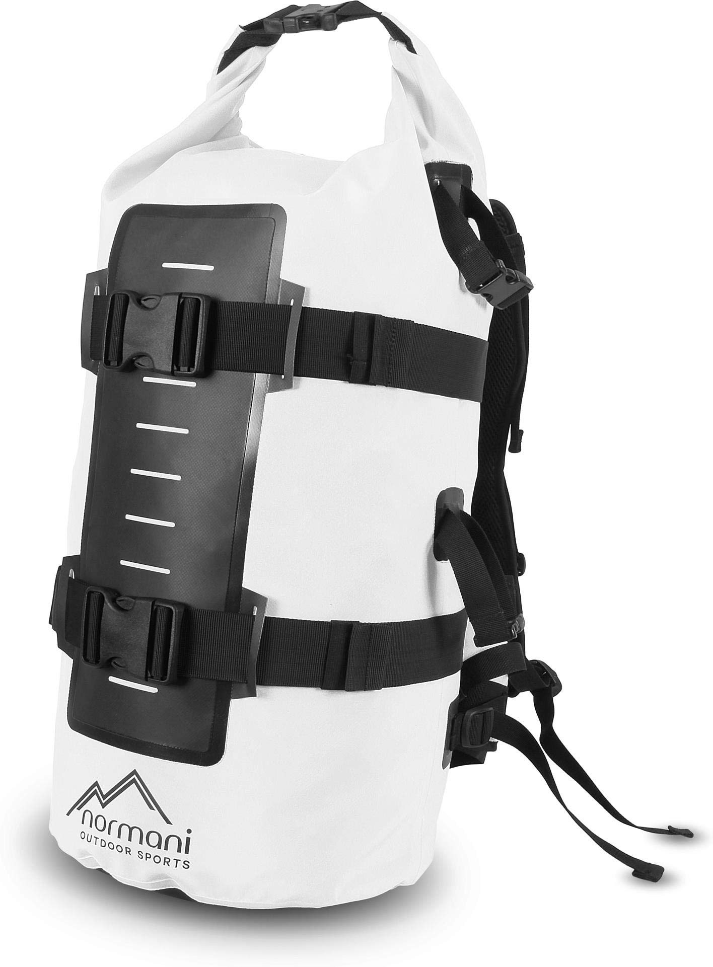 normani Wasserdichter Rucksack mit Seesack-Verschluss 40 Liter Weiß 40 Liter