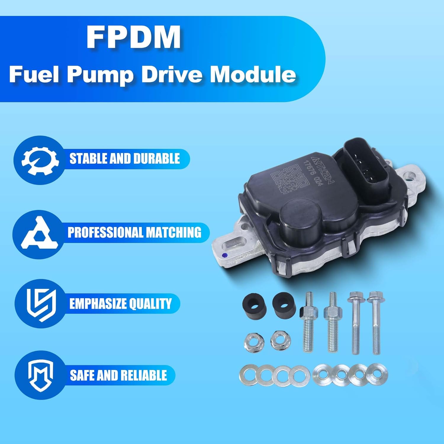 AITKEN Fuel Pump Driver/Control Module (FPDM) with Mounting Bolts for 2004-2008 Ford F-150 Lobo E-Series, Mustang Expedition Escape F-250/350/450/550 Super Duty Replaces 5L8A9D370AA 590-001.