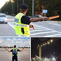 Vista 7 de 2 luces LED de señal de seguridad de 11 pulgadas, luces de control de tráfico con 7 modos de flash rojo, para asistente de estacionamiento