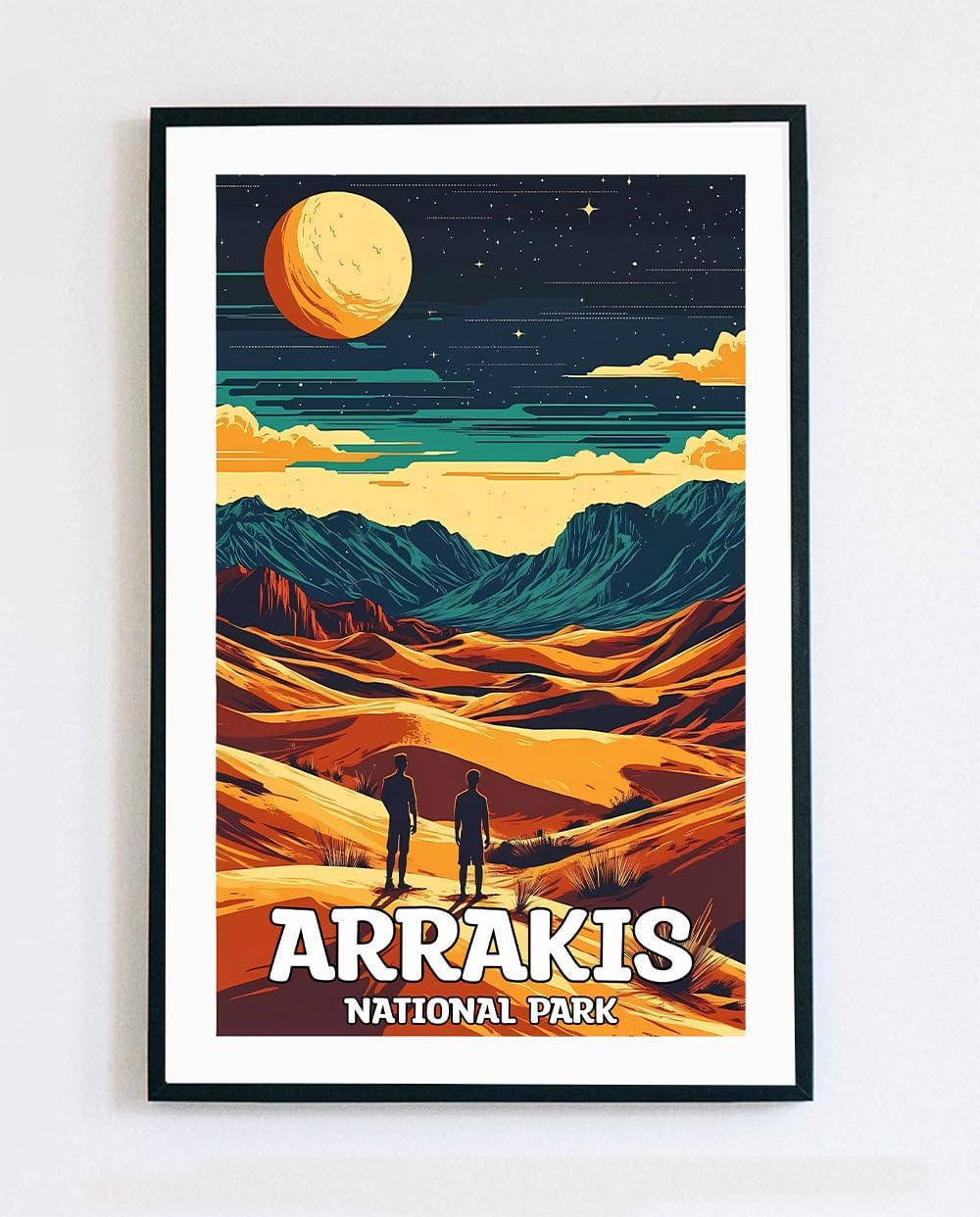 Affiche De Voyage 'Arrakis National Park' - Poster Vintage Dune, Sans Cadre