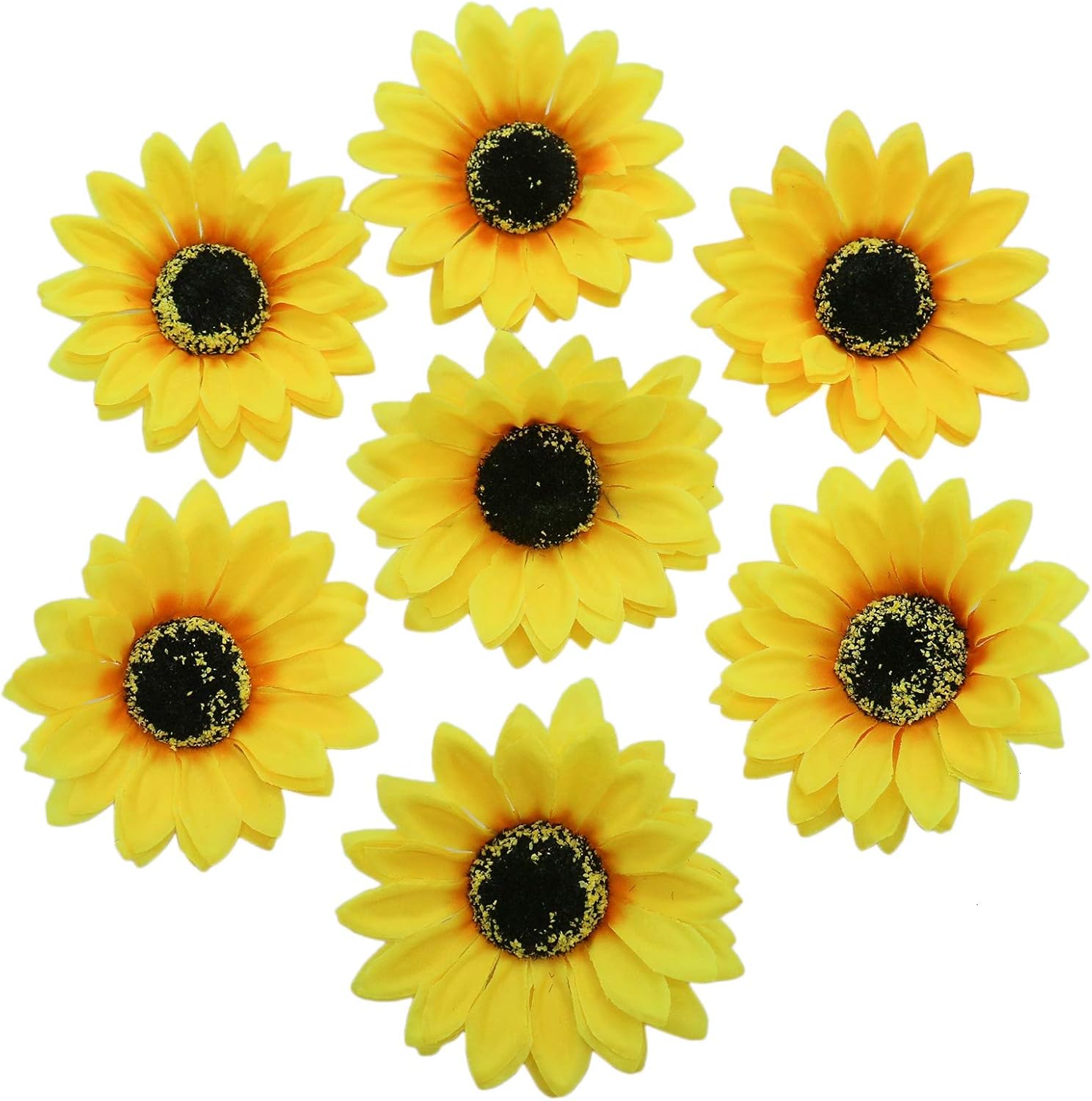 Timoo 12 PCS Sunflower Duckbill Hair Clip, Metal Alligator Hair Accessories for Beach, Summer Party