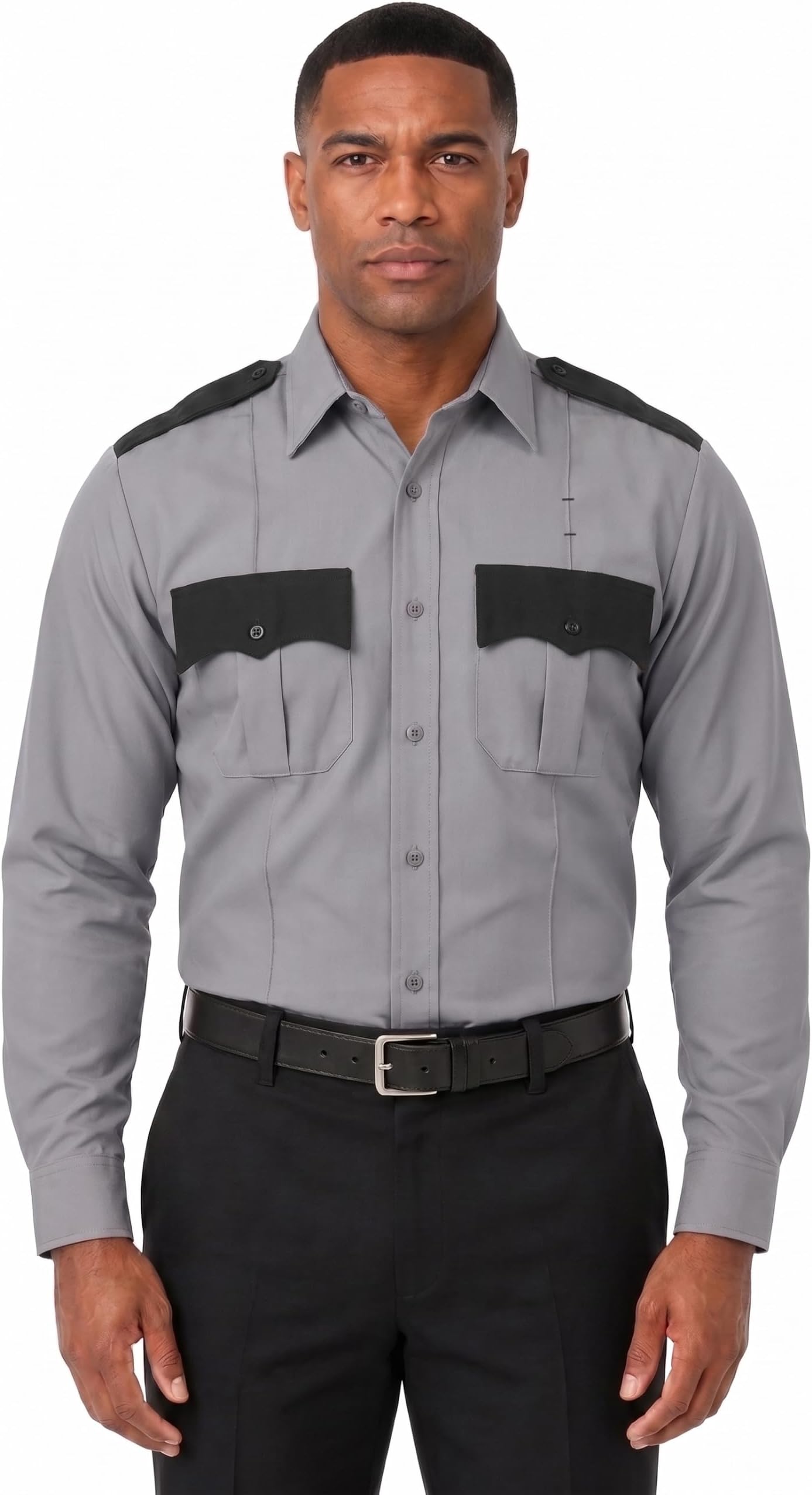 100% Polyester Two Tone Men's Uniform Shirt