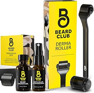 The Beard Club Derma Roller, aceite de crecim...