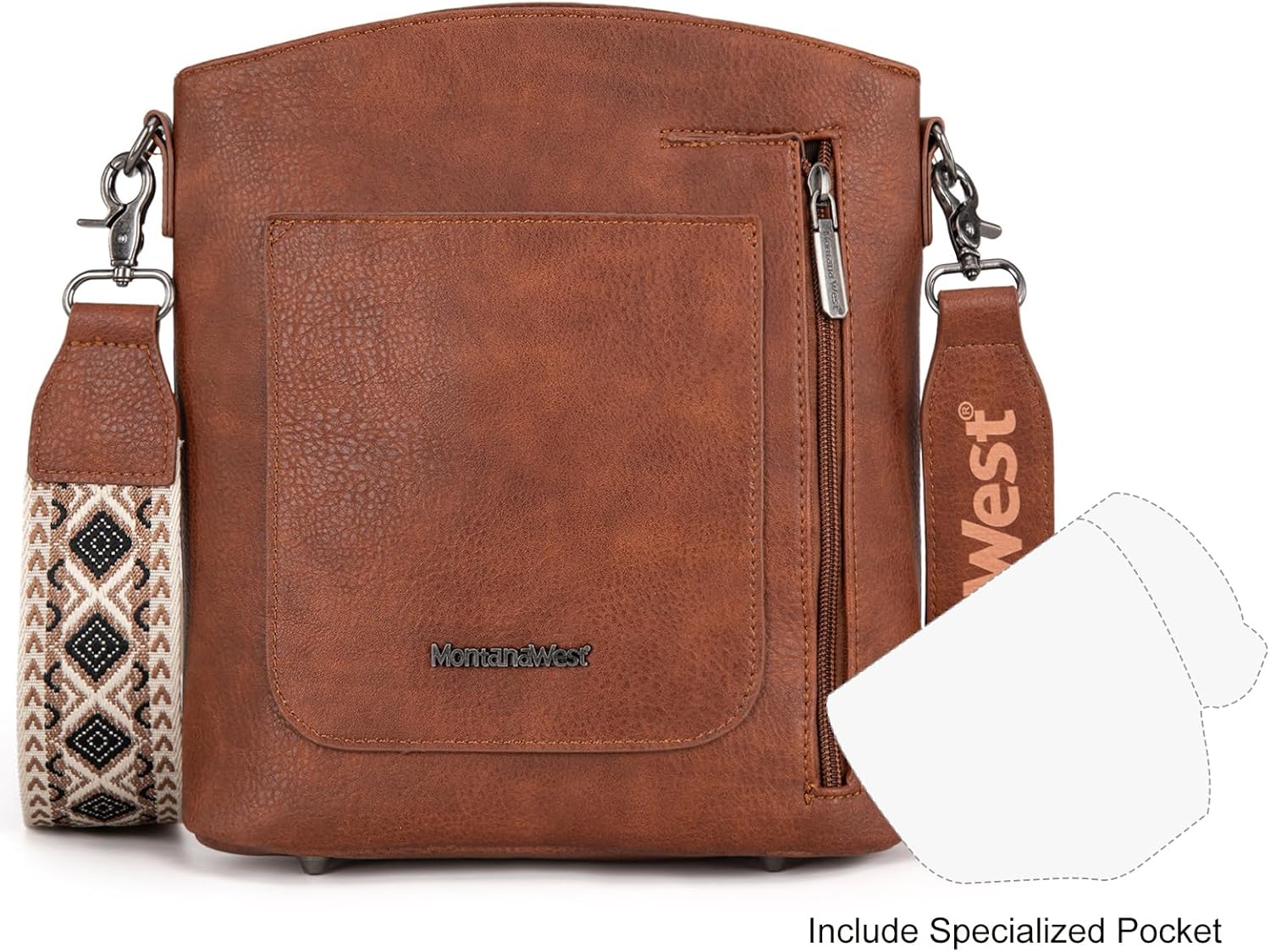 Montana West Double Compartments Cross Body Bag for Women with Adjustable Strap and Specialized Pocket - Image 4