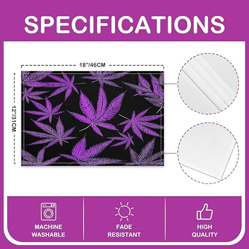 Miniatura 9 de jejeloiu Juego de 4 manteles individuales geométricos de 12 x 18 pulgadas, geometría exótica abstracta para mesa de arte, moderno, rojo, gris,