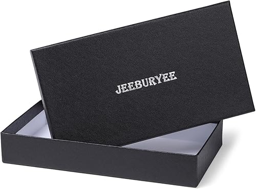 Miniatura 7 de Billetera larga plegable de cuero genuino vintage para hombre con bloqueo RFID