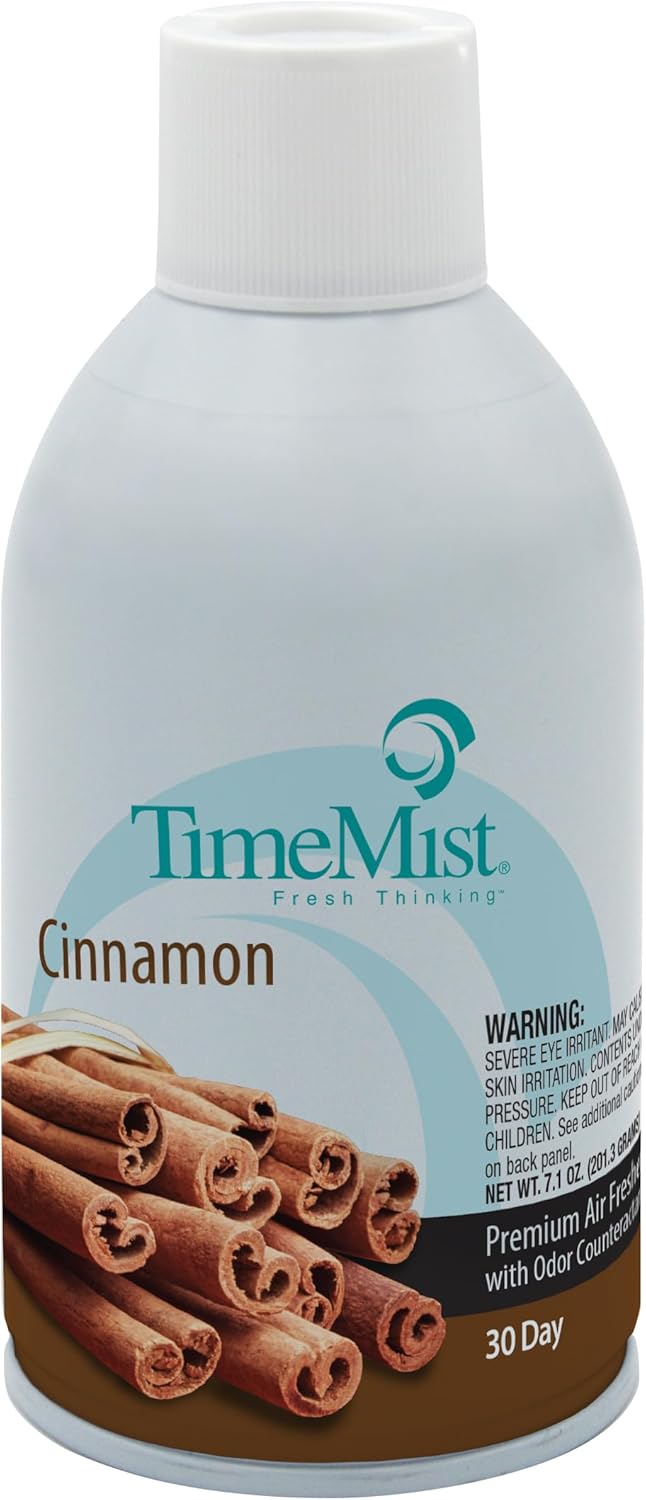 TimeMist 1042746 Metered Fragrance Dispenser Refills, Cinnamon, 7 oz (Case of 12)