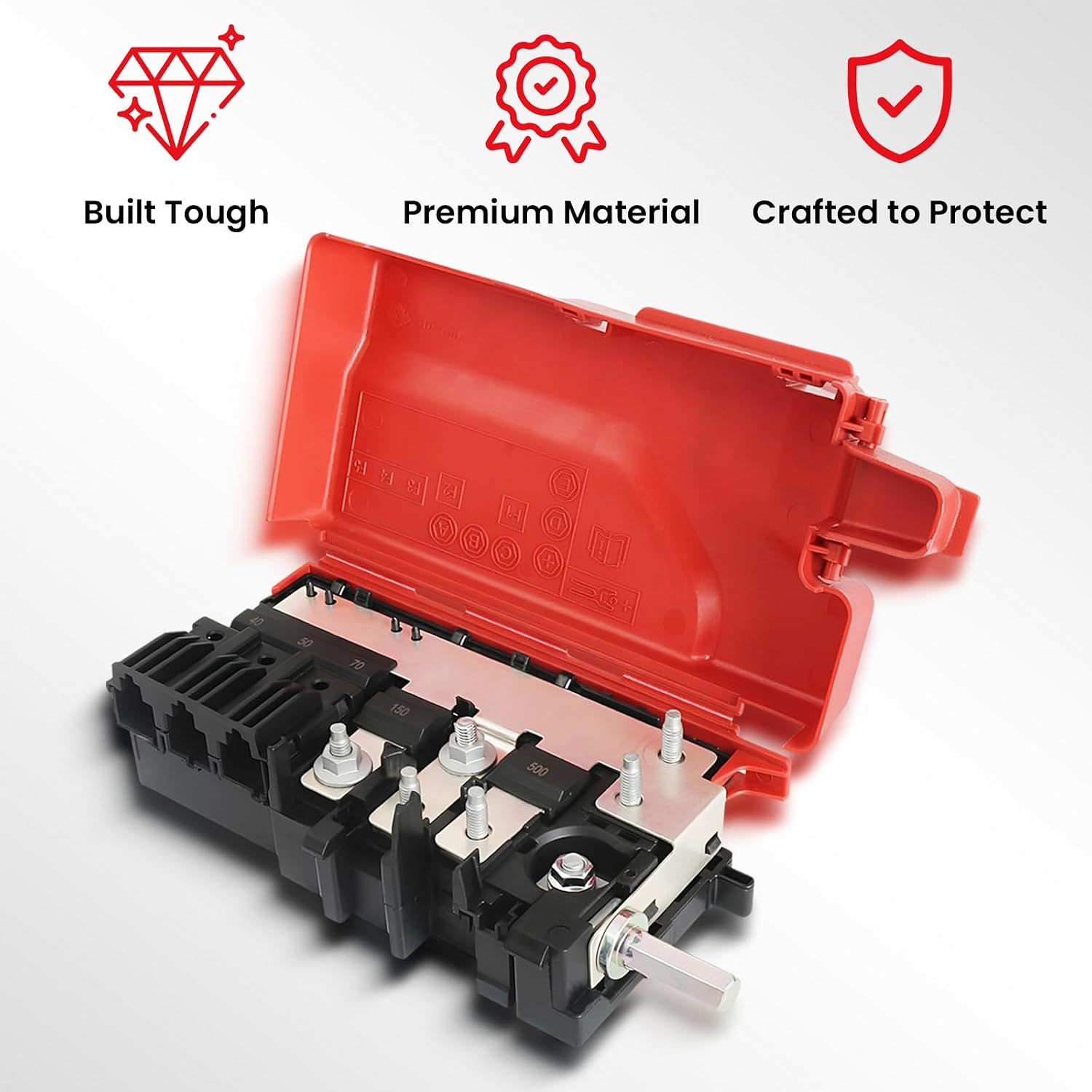 68260128AB Front Fuse Box Compatible with Chrysler Pacifica 2017-2026 Voyager 2020-2026 Front Battery Power Distribution Fuse Relay Block Box