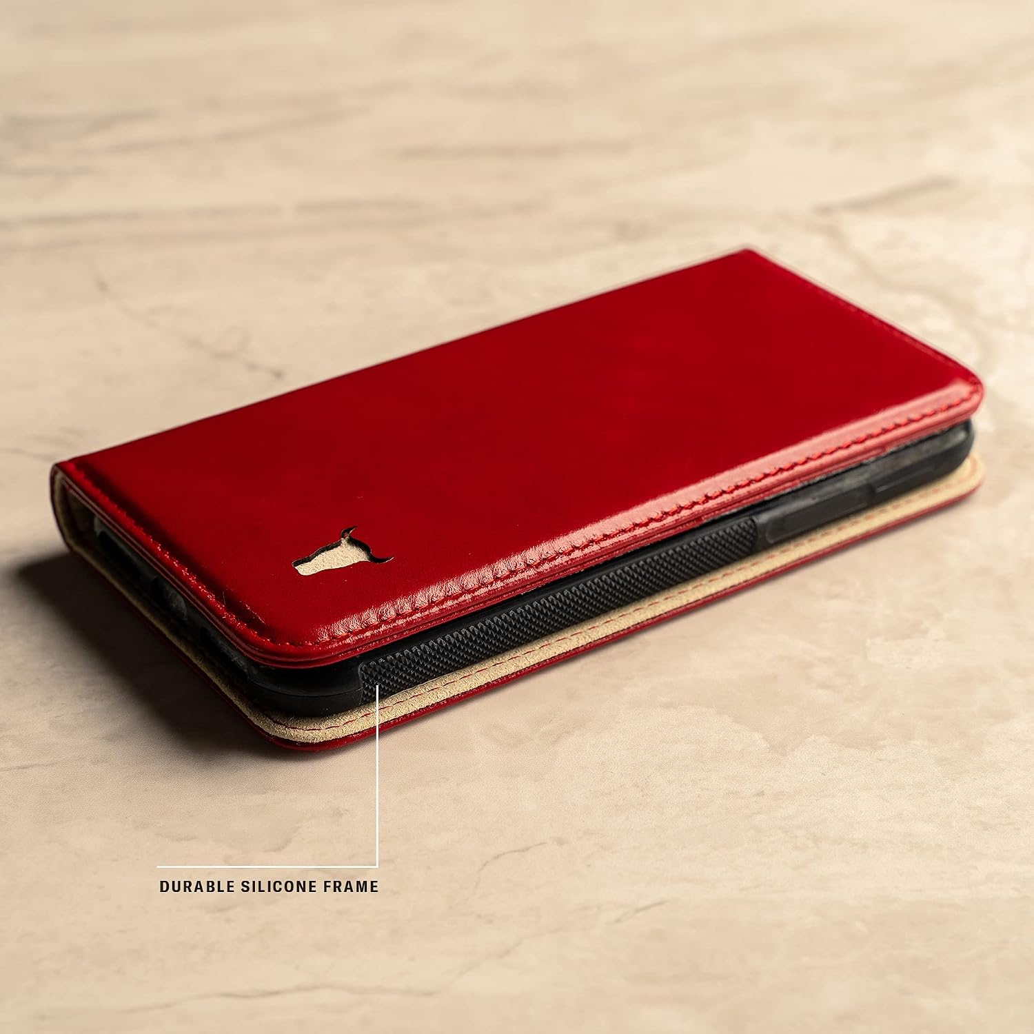 TORRO Cell Phone Case Compatible with Apple iPhone XR Genuine Quality Leather Flip Cover with [Card Slots] [Horizontal Viewing Stand] [Durable Frame] 6.1 Inch 2018 Release (Red)