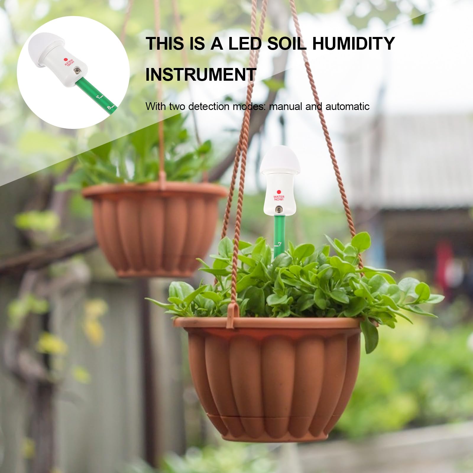 Veemoon Capteur D'humidité Sol Détecteur LED pour Plantes D'intérieur, Mode Détection Automatique et Rappel D'arrosage, Matériel PCB et Abs Fiable
