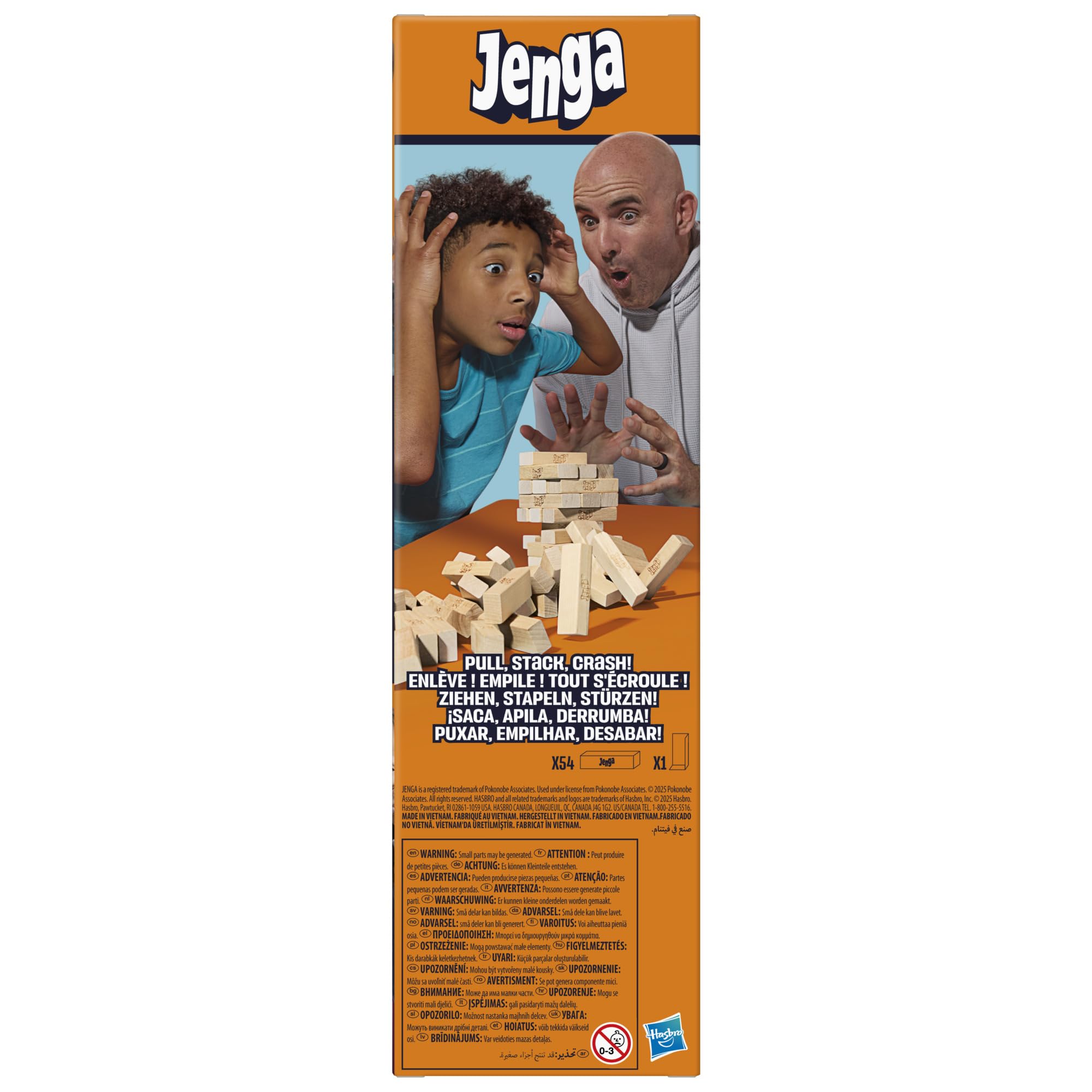 Official Hasbro Games Jenga Game | Digital Die for 6 More Ways to Play | Original Wood Block Game | Stacking Tower | Ages 6+ | 1+ Players | Party Games