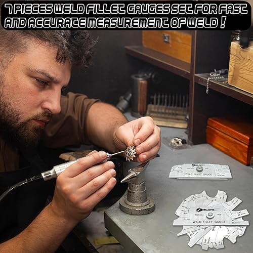 Miniatura 22 de ZeeDix Calibre de espesor de hoja de metal portátil - Herramienta de inspección de tamaño plateado de acero inoxidable Hojas de metal Medidor