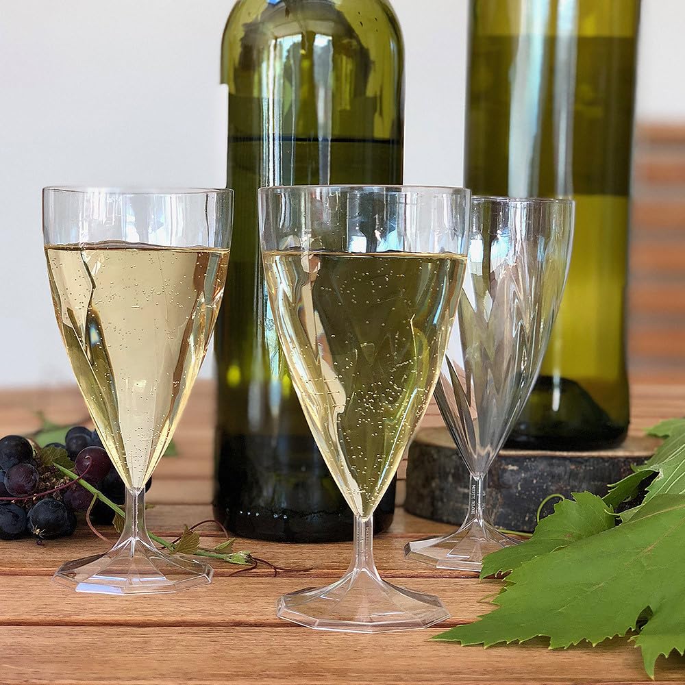Table'Colors Pack de 54 Verres Torsadés - Design Élégant, Matière Recyclable et Réutilisable - Idéal pour Dégustation de Vins - Effet Spirale (Vin, 18 cl)