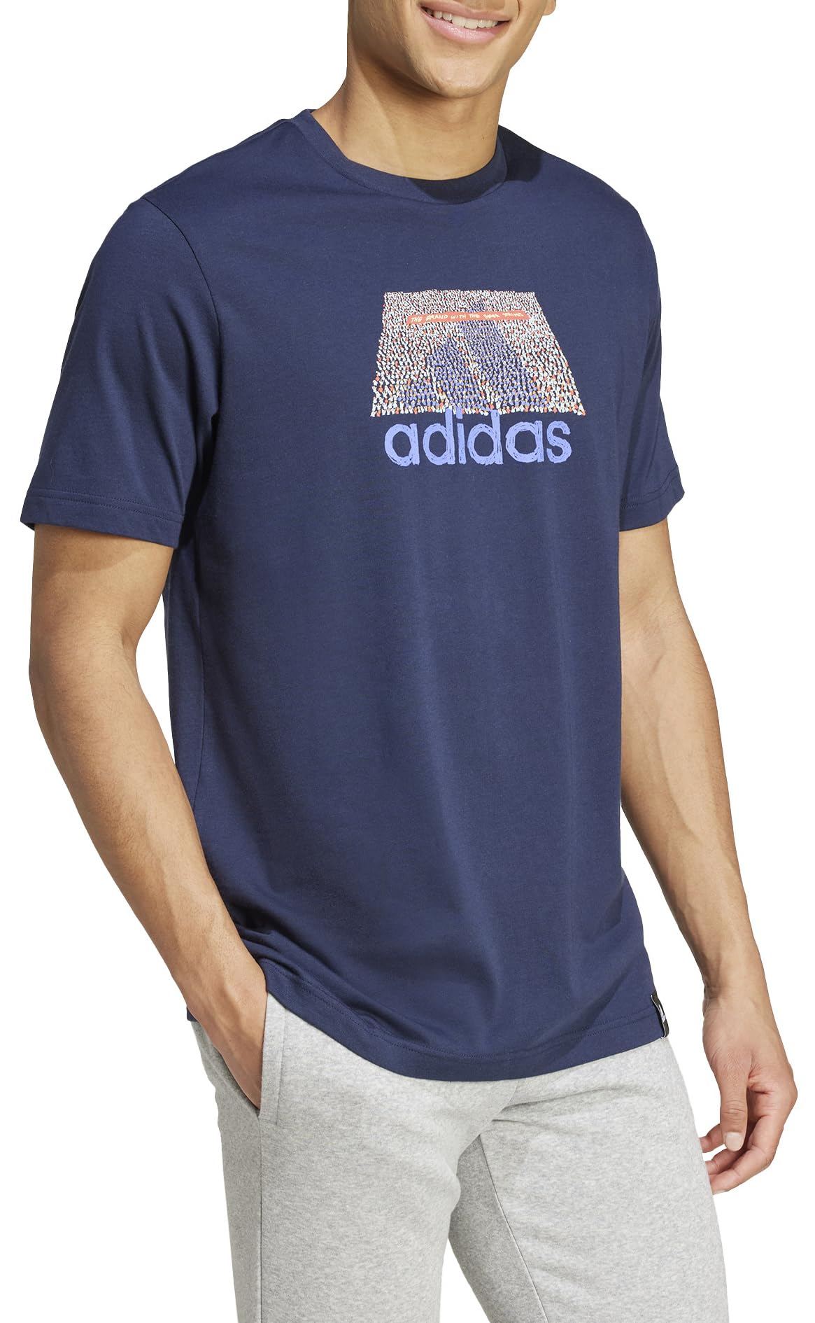 adidas Mężczyźni CODES BOS GRAPHIC TEE, legend ink, L