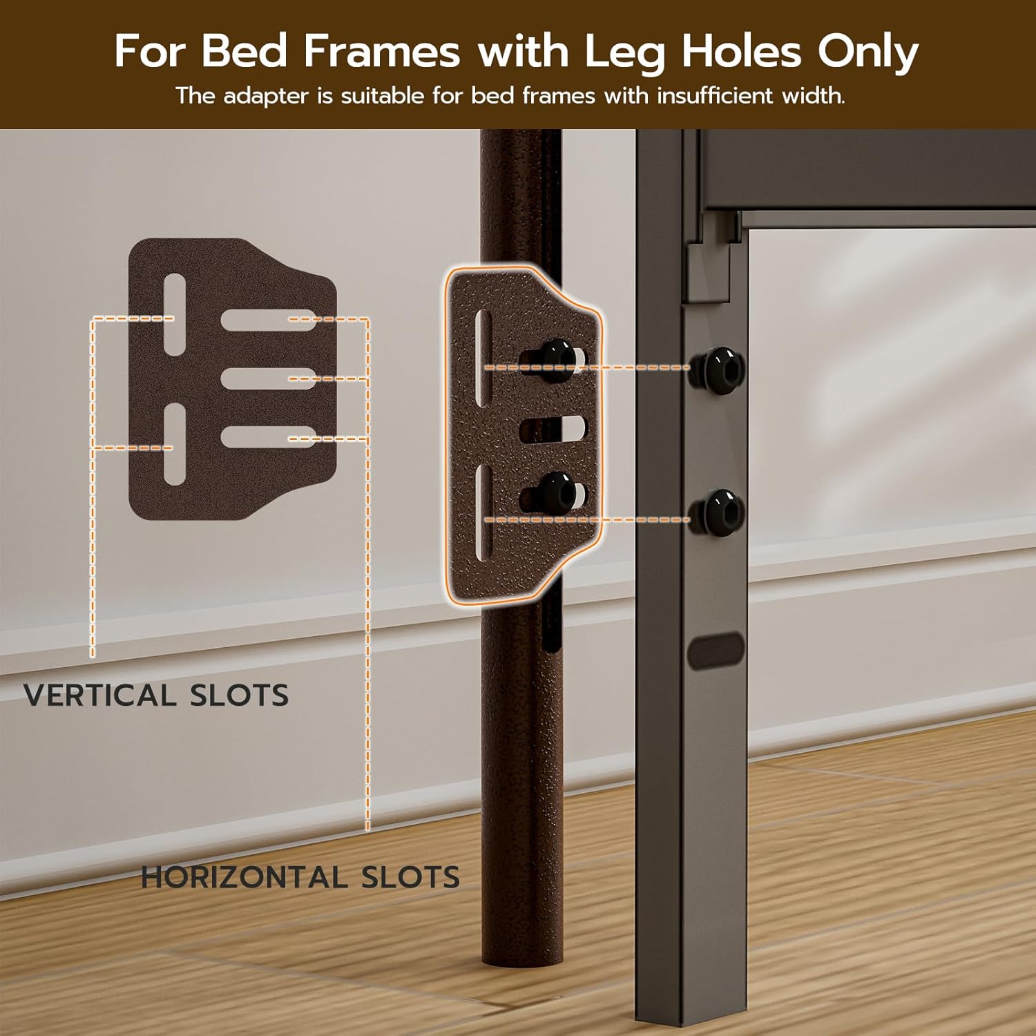 IKIFLY Metal Full Size Headboard Only, Steel Full Headboard Only for Bedroom, Farmhouse Victorian Style, Sturdy and Stable, Attach Frame, Easy Assembly, Brown