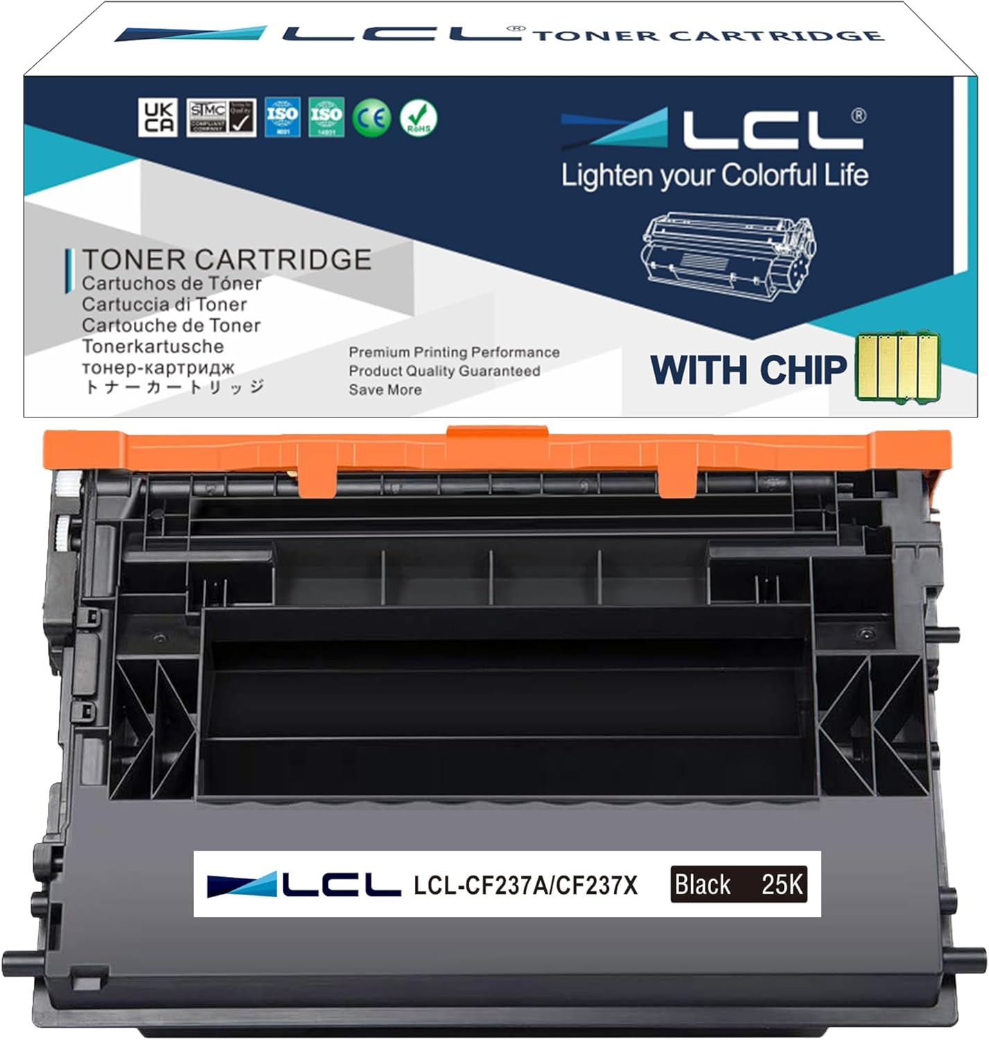 LCL Compatible 37X High-Yield Toner Cartridge Replacement for HP 37X CF237X 37A CF237A 25000 Pages Enterprise M608 M608n M608dn M608x M609 MFP M631 M632 M633 Printer (Black, 1-Pack)