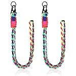 Frienda 2 Set Heavy Duty Paracord Lanyard Necklace Whistles Strap Braided 550 Keychain Lanyard for Outdoor Activities (Dark Camouflage)