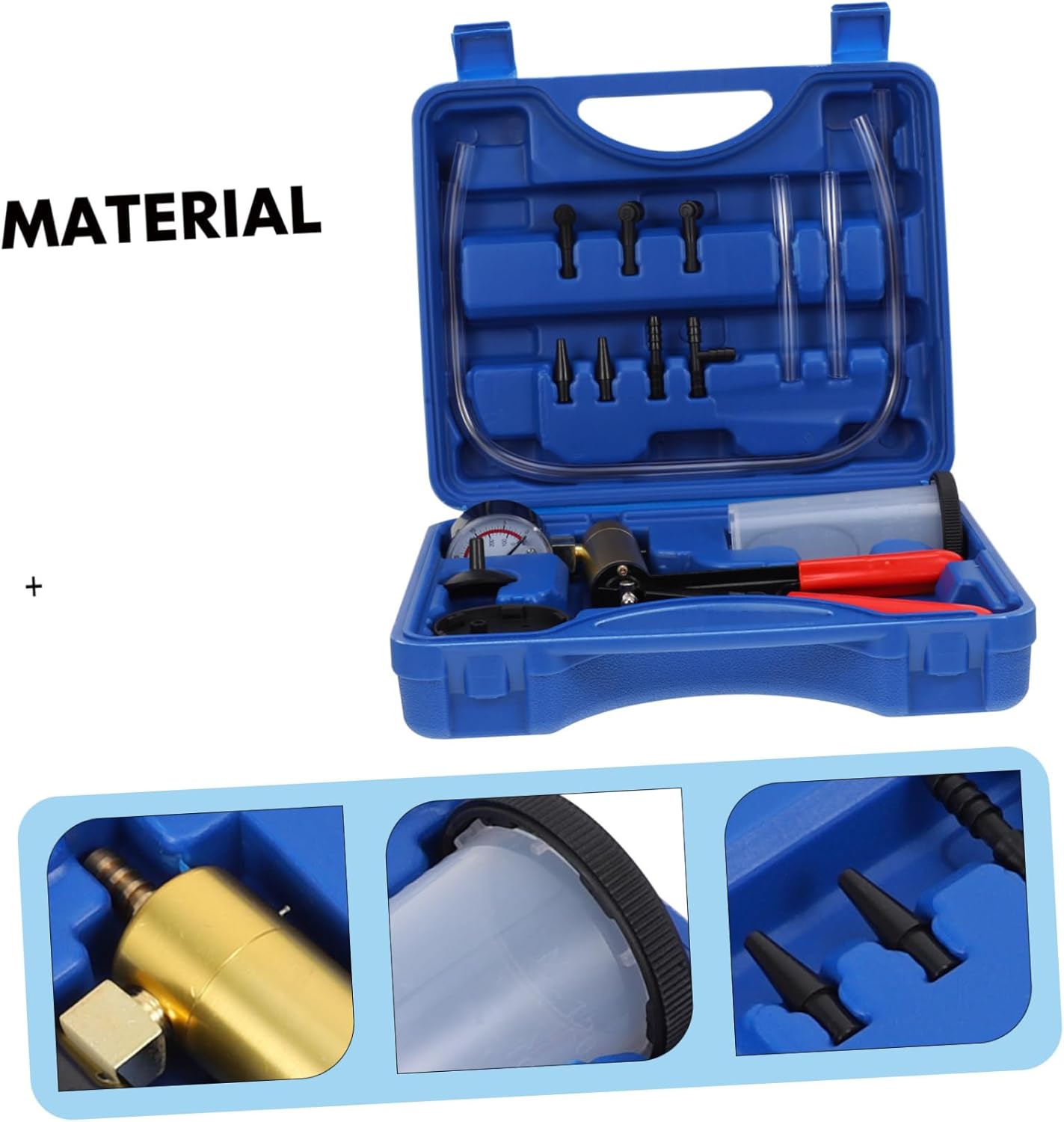 Brake Bleeder Pump Kit Hand-held Vacuum Pump for Ac System Automotive Tools Carrying Case