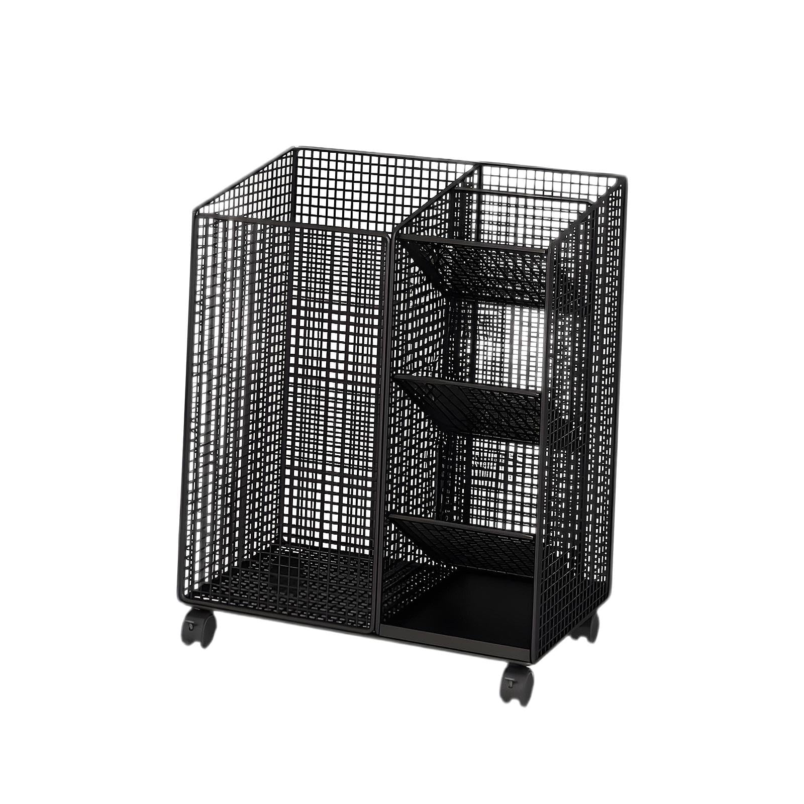 Versatile Fitness Equipment Organizer with Wheels for Foam Roller Yoga Strap Black|Sporting Goods|Fitness Running & Yoga|Strength Training|Weight Storage-image-48