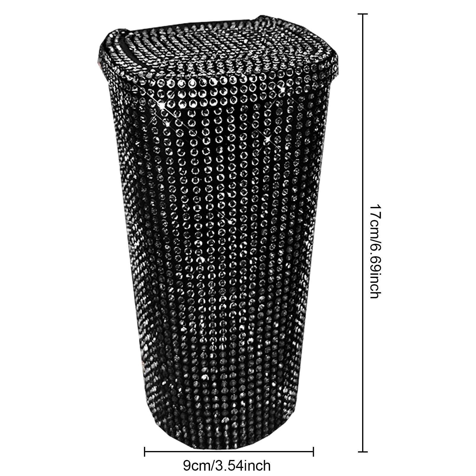 Poubelle De Voiture En Strass Avec Couvercle – Accessoire Décoratif Et Pratique – Pour Garder L'Habitacle Propre Et Élégant