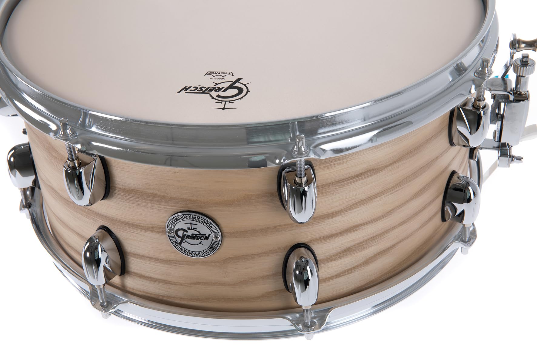 Gretsch Snare Drum Full Range Ash - 14" x 6,5" - 10-lagiger Esche Kessel - 30° Kesselgratung - Satin Natural Finish - Stahlspannreifen - S1-6514-ASHSN