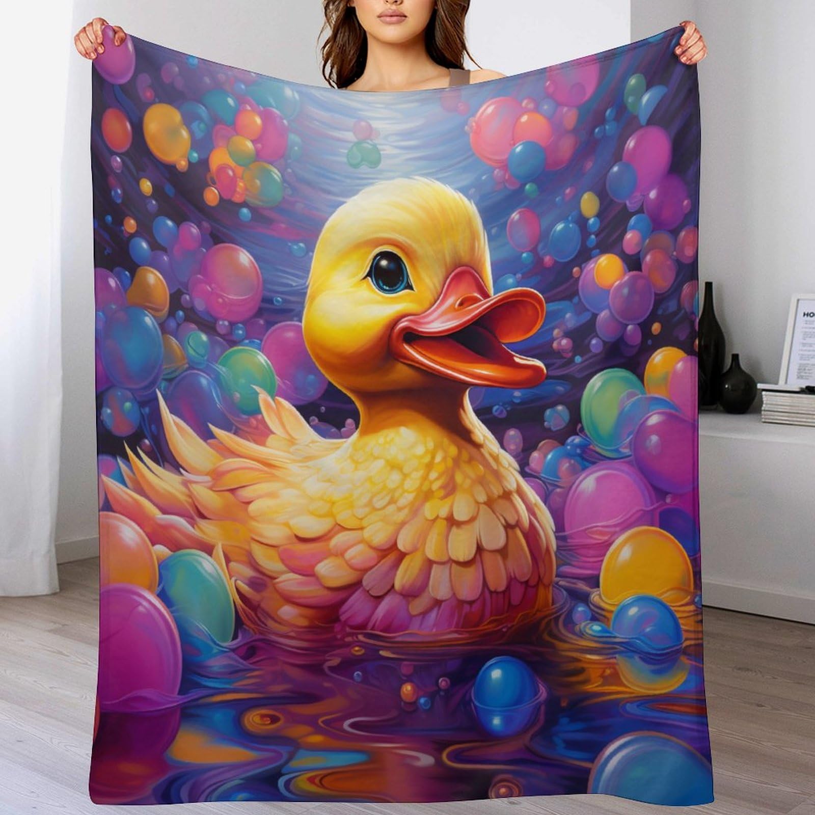 Manta de pato para salon de cuatro estaciones franela suave