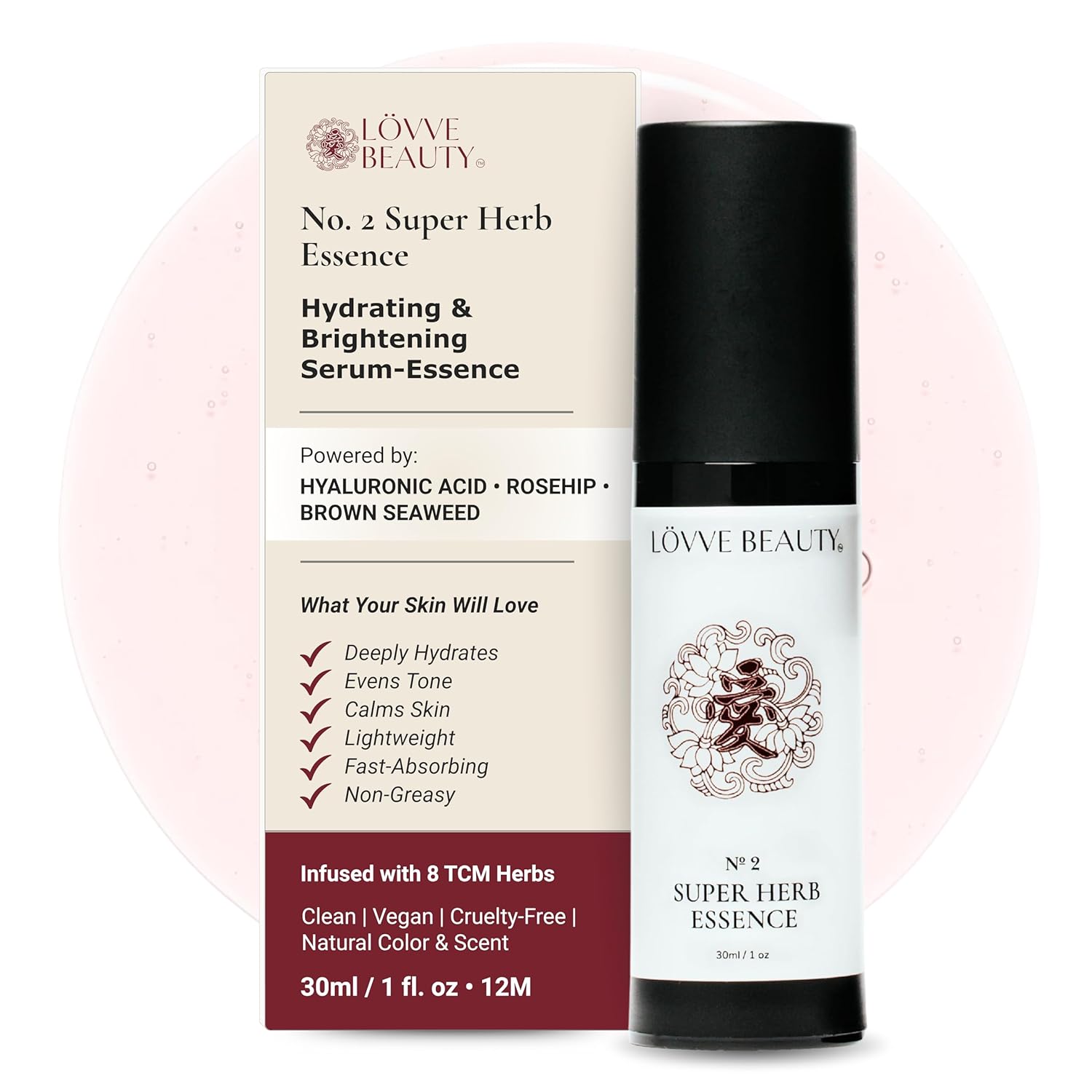 Hyaluronic Acid Face Moisturizing Serum – Lightweight Hydrating Essence for Dry & Aging Skin, Daily Hydrating Herbal Formula for Women, Plumping Essence for Very Dry Skin, 1 oz