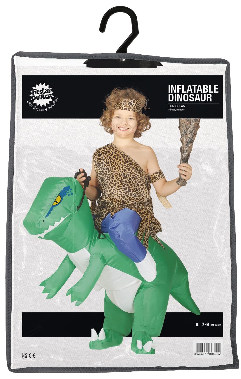 FIESTAS GUIRCA, S.L. Disfraz a Hombros de Dinosaurio Hinchable Infantil M-(7/9 años)