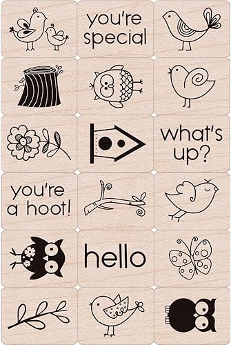 Vista 8 de Hero Arts LL376 Ink 'n' Stamp Juegos de madera, estampados de animales