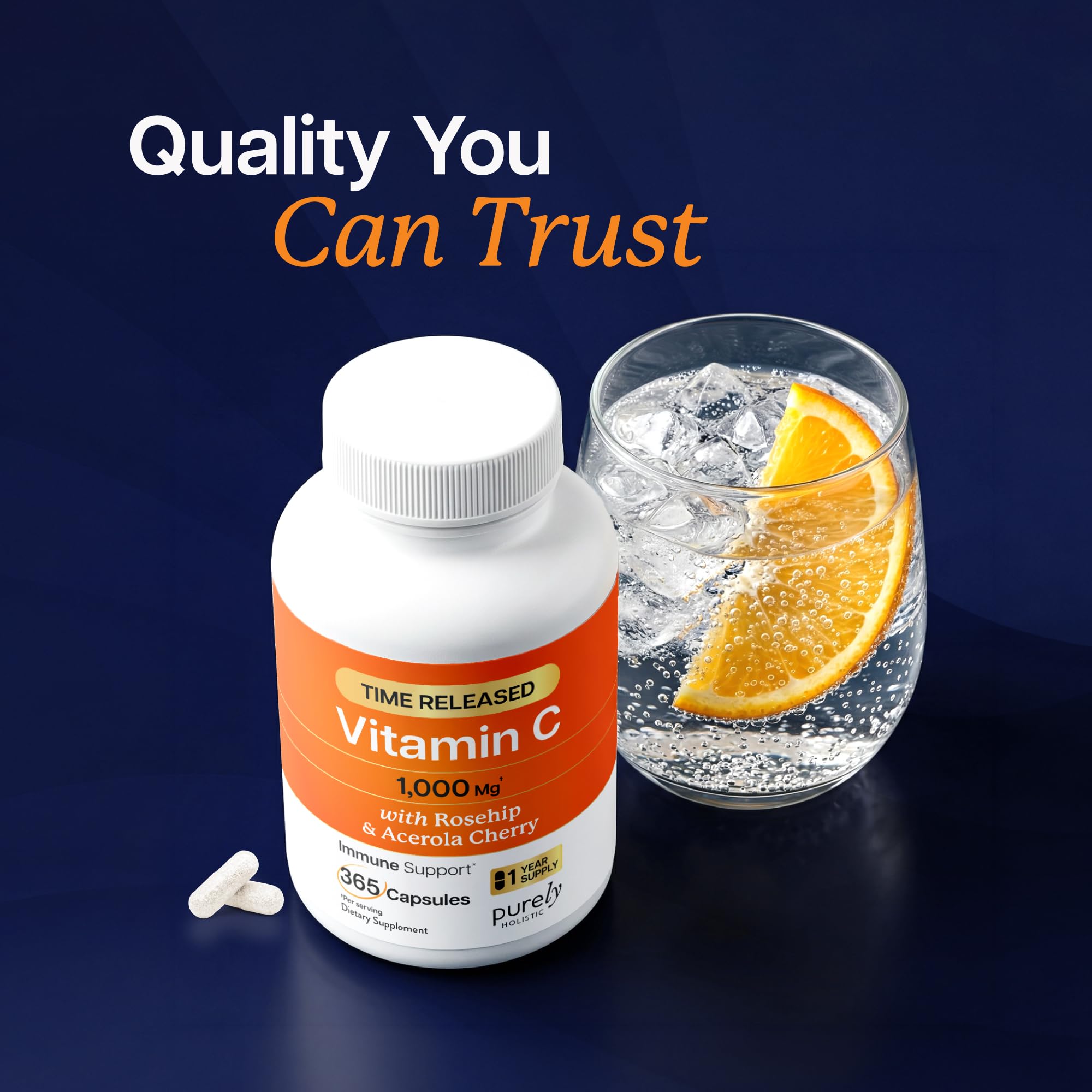 Vitamin C 1000mg, Immune Support, Timed-Release Capsules, 1 Year Supply — Amazon image 8