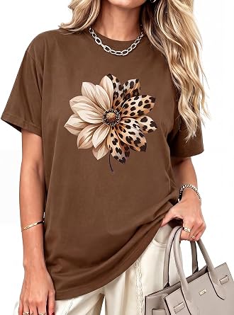 Oversized Tshirts for Women Fall Loose Fit Vintage Graphic Tees