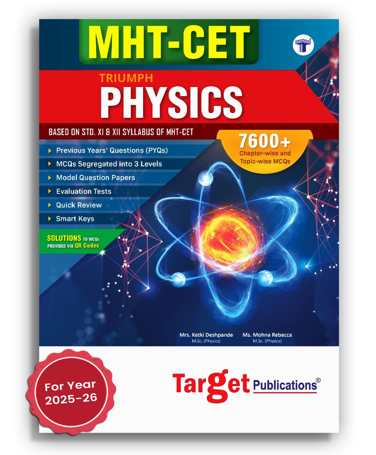 MHT-CET Triumph Physics Book for Engineering & Pharmacy Entrance Exam 2026 | Based on the Latest MHTCET Syllabus | 7600+ MCQs Chapterwise & Topicwise, Model Papers & Previous Years Question