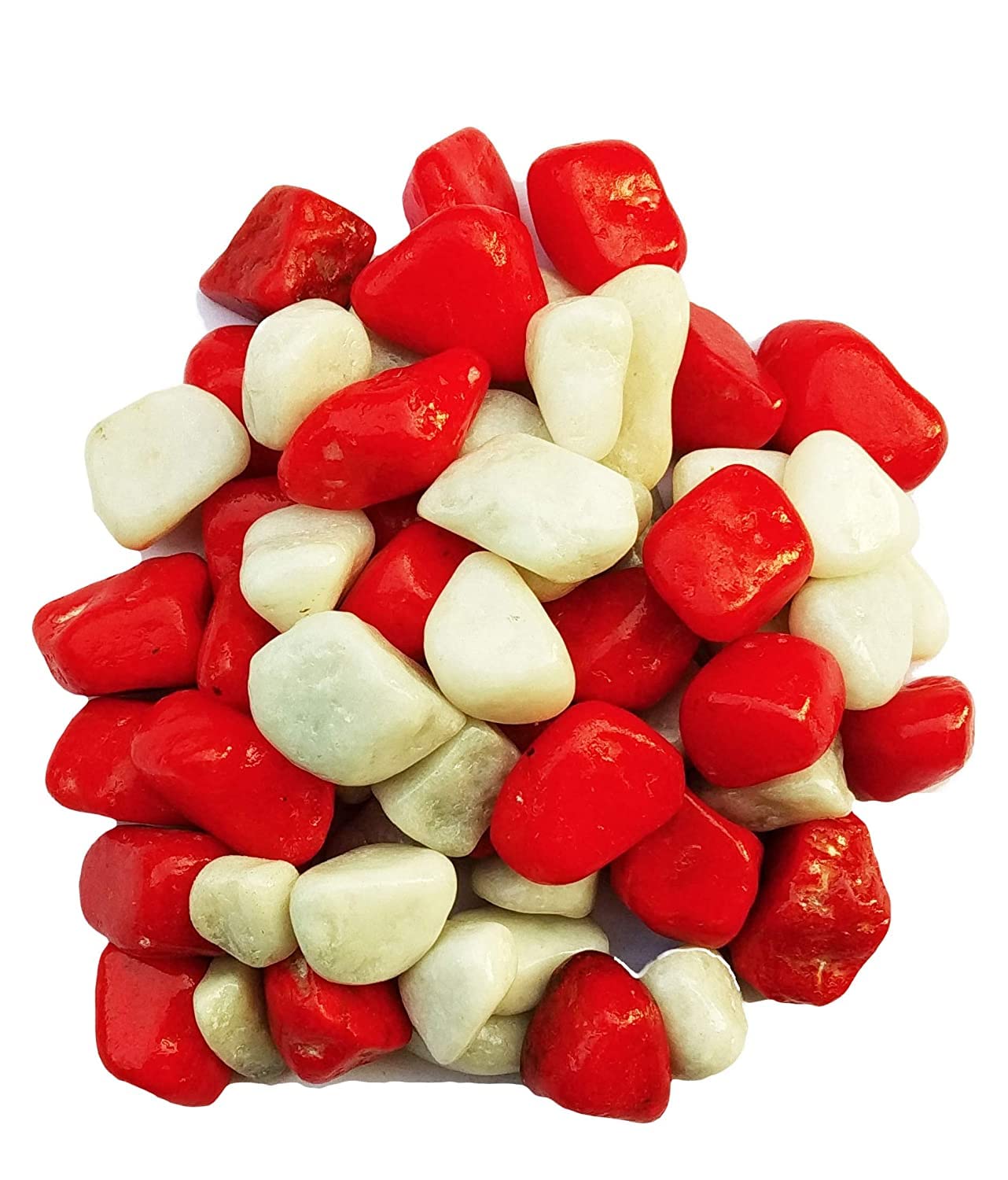 Amazing Stones Vase Fillers and Aquarium Pebbles Chips, Red-White, 1 kg (B07N8DQ66R) Amazon Price History, Amazon Price Tracker
