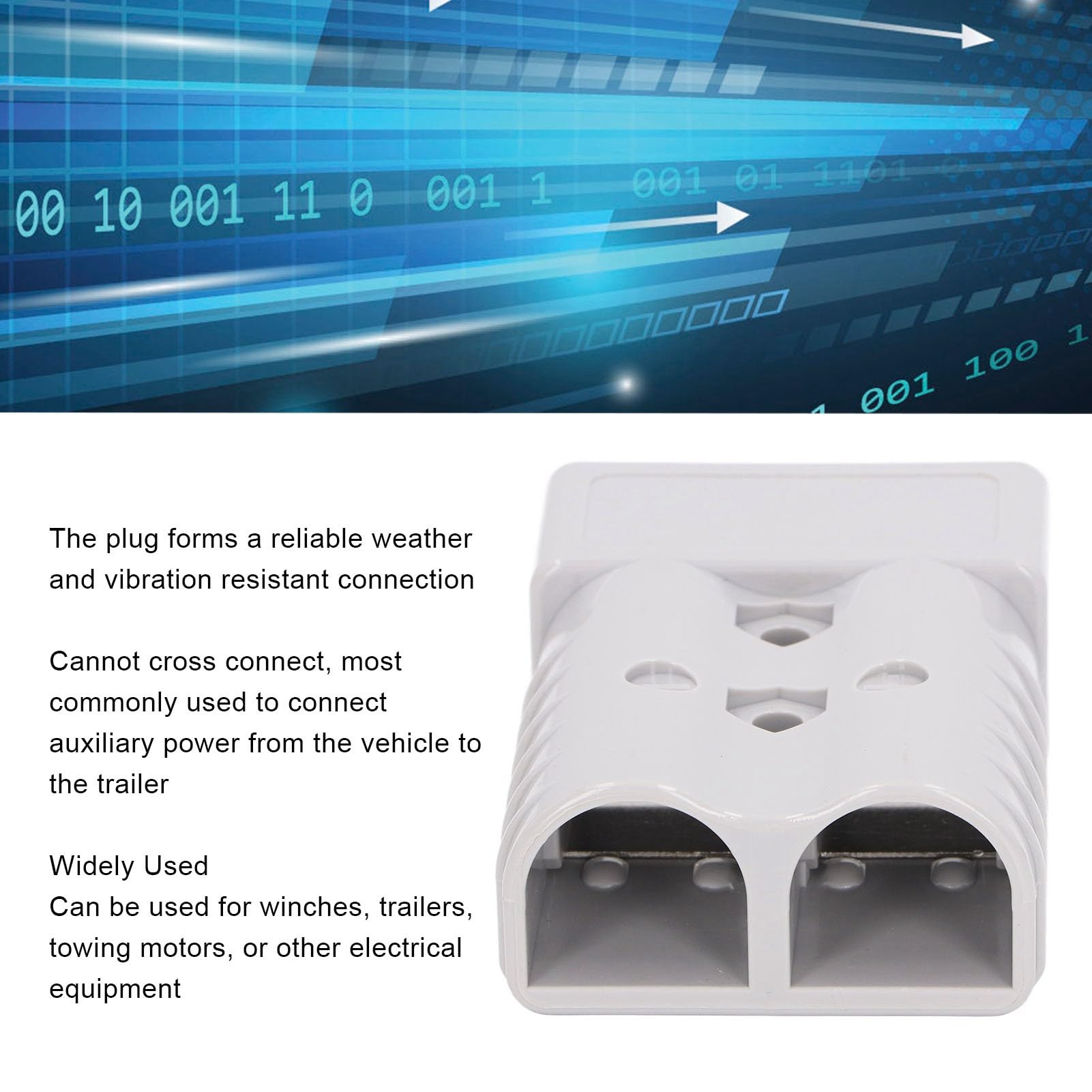 Spina connettore rapido batteria, connettore alimentazione batteria 350A 600V, terminali in rame placcato argento ad alta conduttività, alloggiamento PC ignifugo, per carrello
