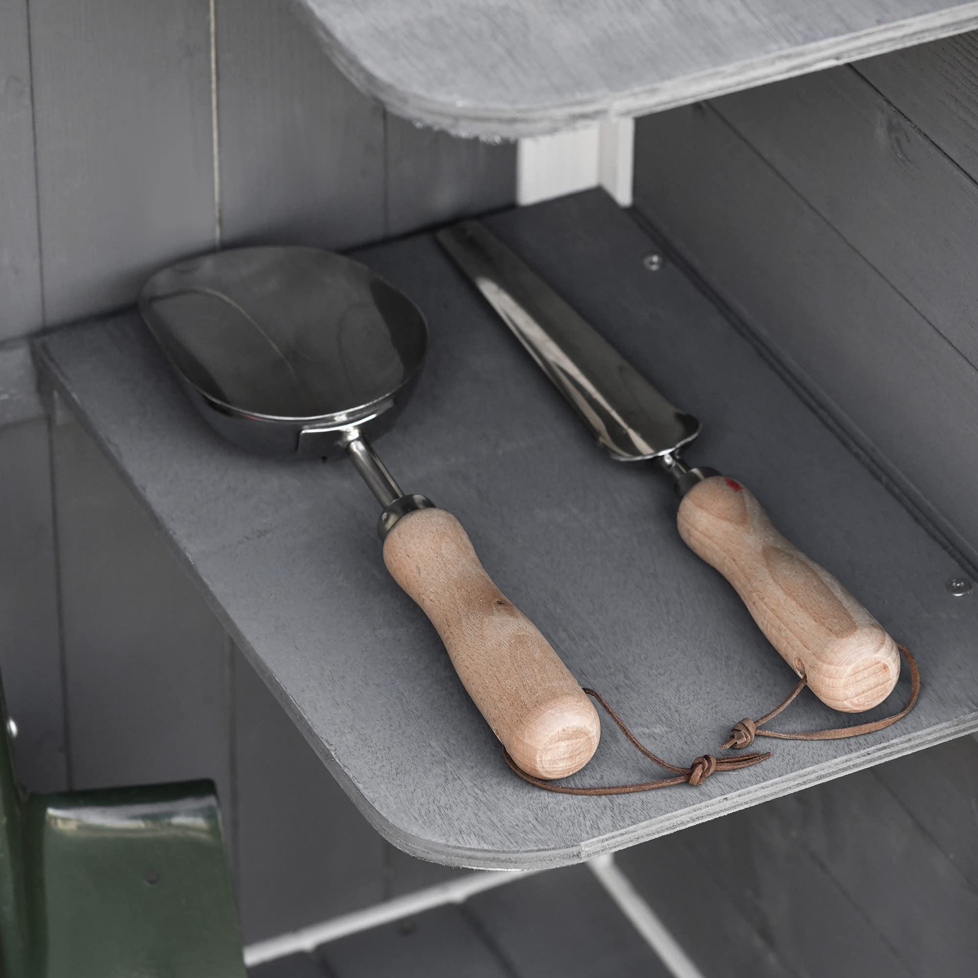 Outsunny Capanno da Giardino in Legno di Abete, 78x52.5x182 cm, Grigia