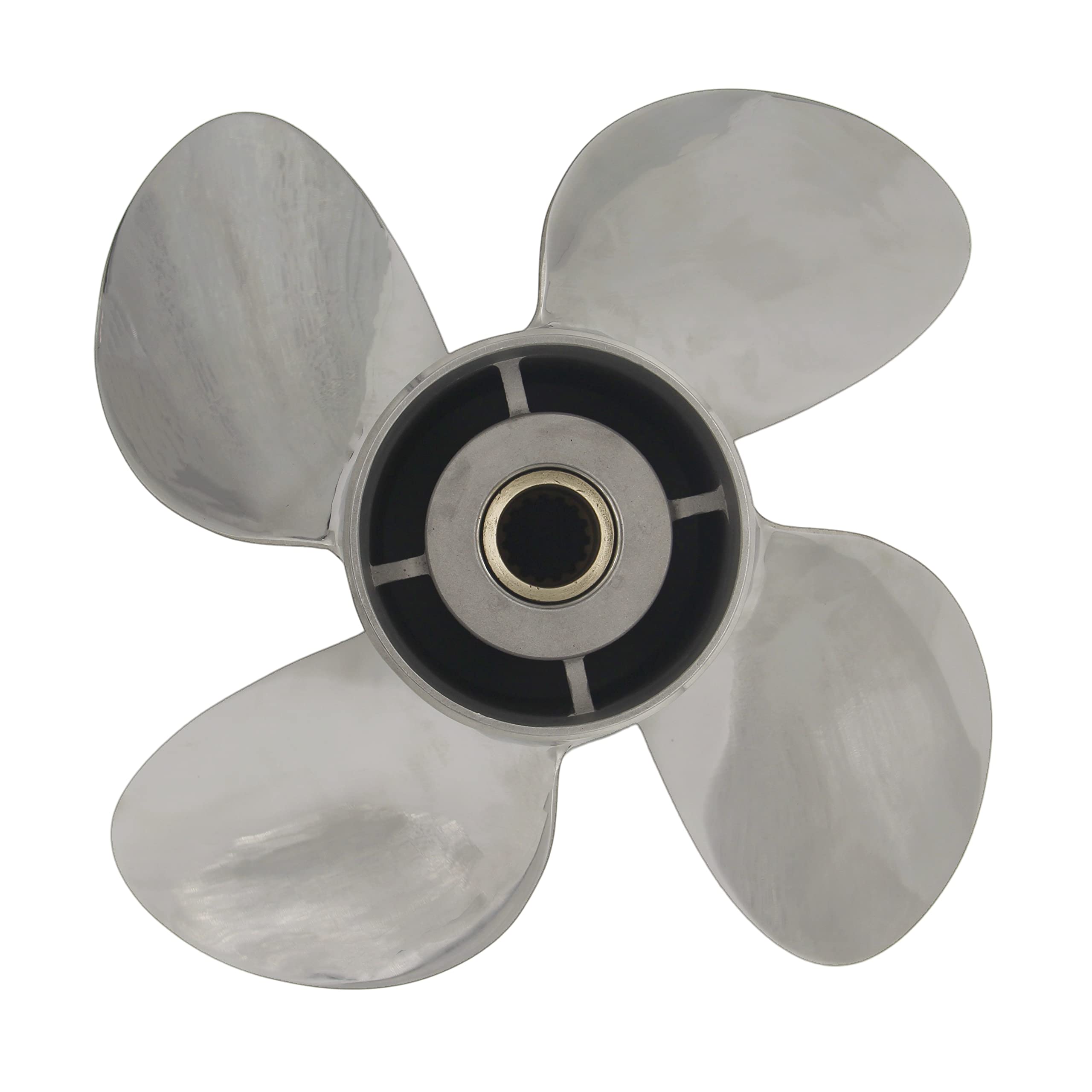 Barca Elica 13x19 per Fuoribordo Suzuki 60-300HP 4 Pale Acciaio Inox 15 Denti