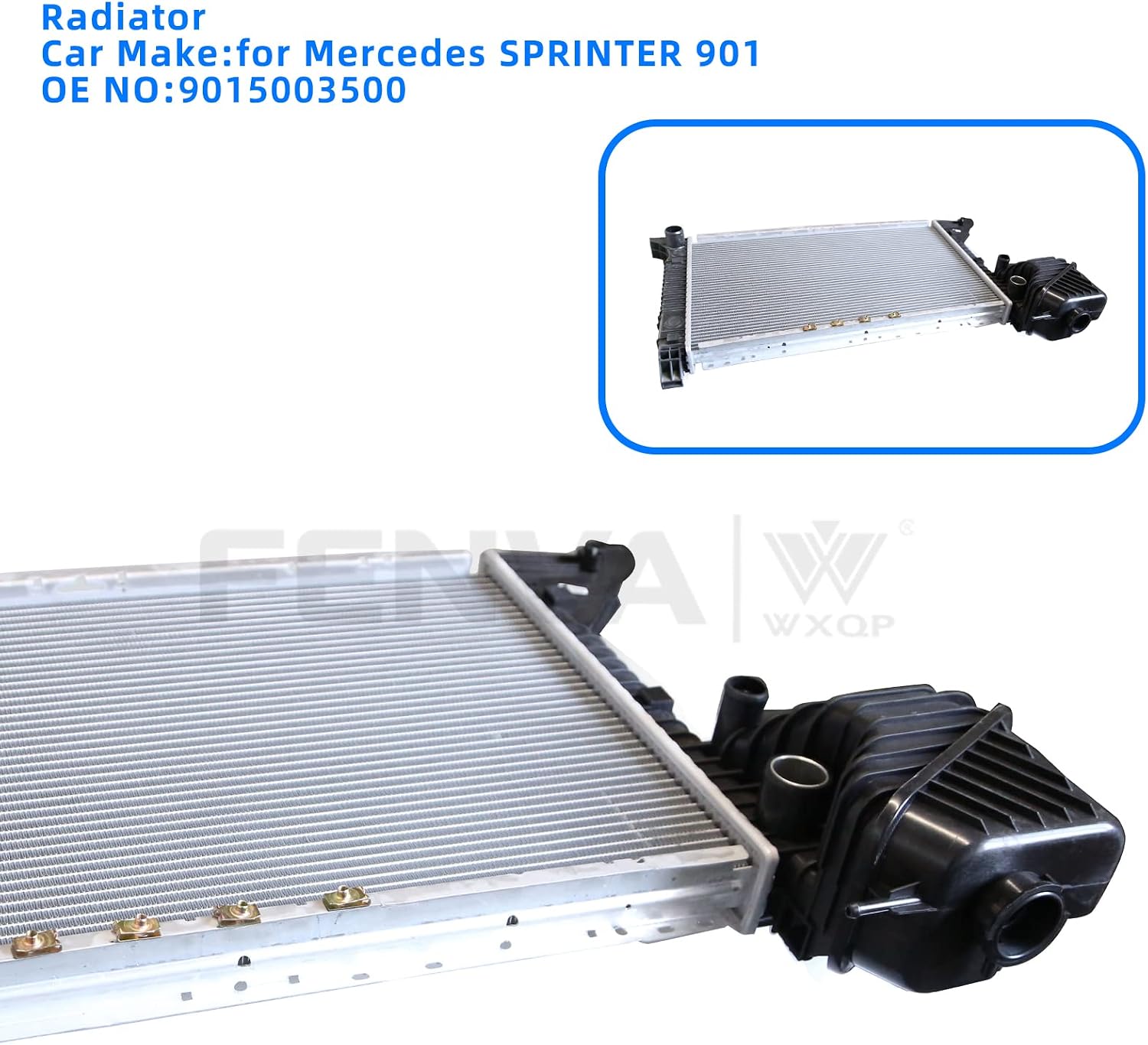 Car Radiator Manual with Heating Water Pipe for Mercedes Sprinter 901 902 903 904 905 9015003500 9015003600 A9015003900 9015003900