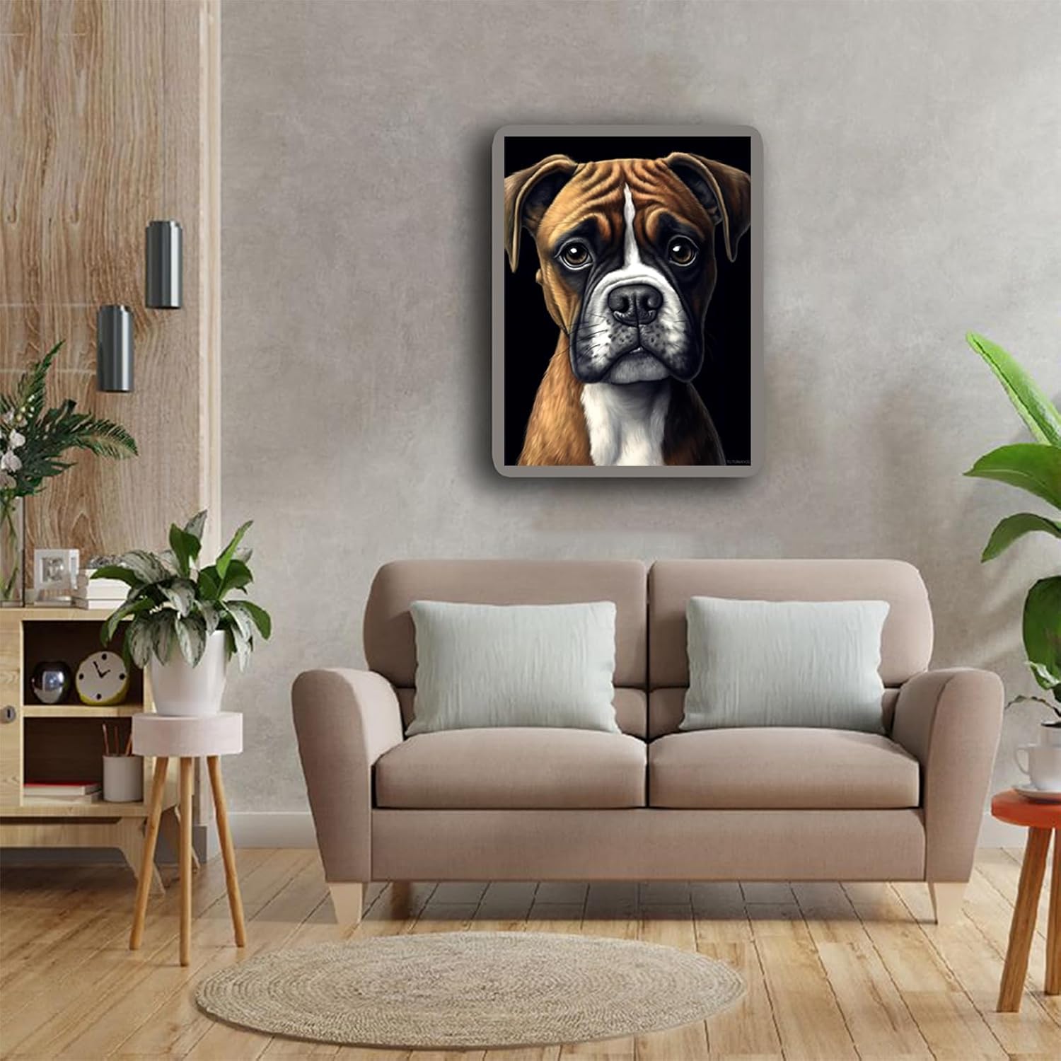 Christmas Gift Boxer Dog Puppy Portraits Diamond Painting Kits for Adults Full Drill Diamond Art Kit for Beginners DIY 5D Craft for Wall Decor and Gift for New Year Valentine's Day 12x16 inch